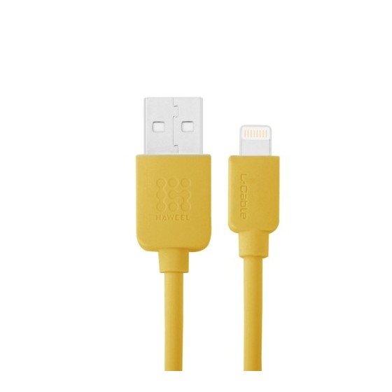 Câble Lightning USB iOS9 1m - Jaune