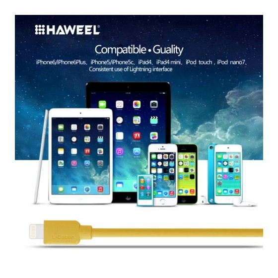 Câble Lightning USB iOS9 1m - iPhone 5/5S/5C, 6/6S, 6 Plus/6S PLus 