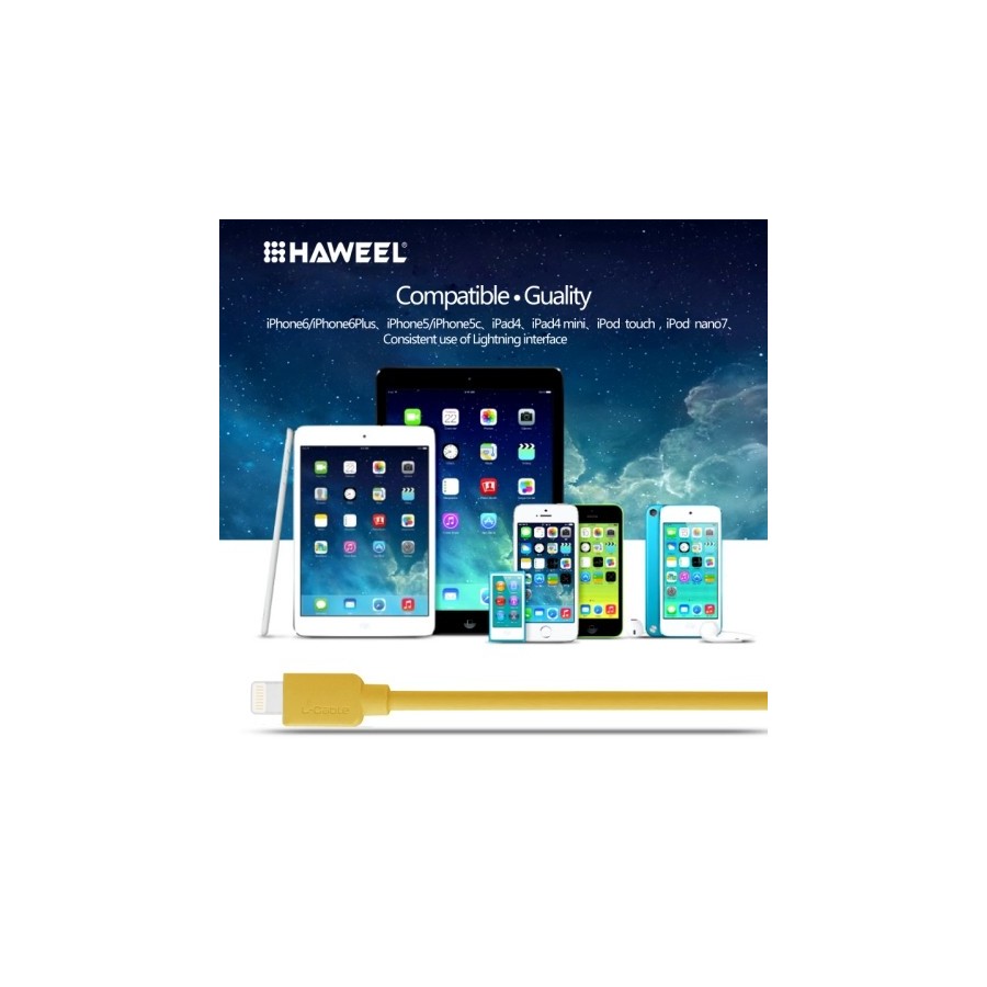 Câble Lightning USB iOS9 1m - iPhone 5/5S/5C, 6/6S, 6 Plus/6S PLus 