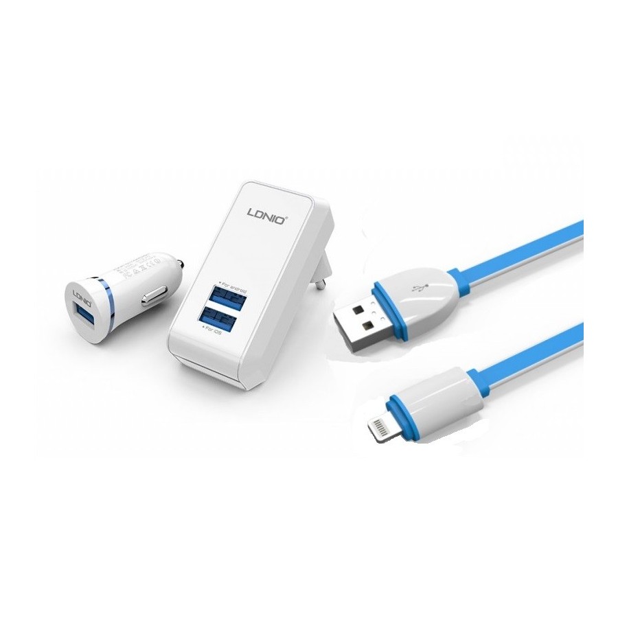 Kit 3 en 1 Recharge Lightning - iPhone 5/6/7/8, iPad 