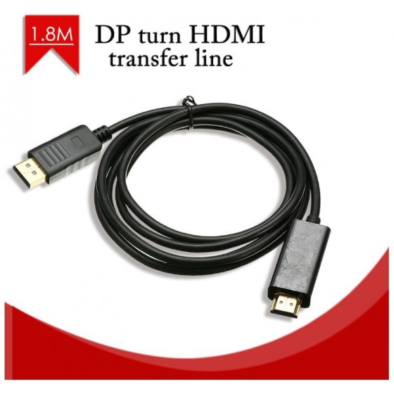 Câble DisPlayPort mâle HDMI mâle 1.80m
