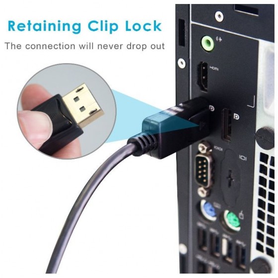 Rankie Câble DisplayPort vers HDMI, Résolution 4K, 3 m