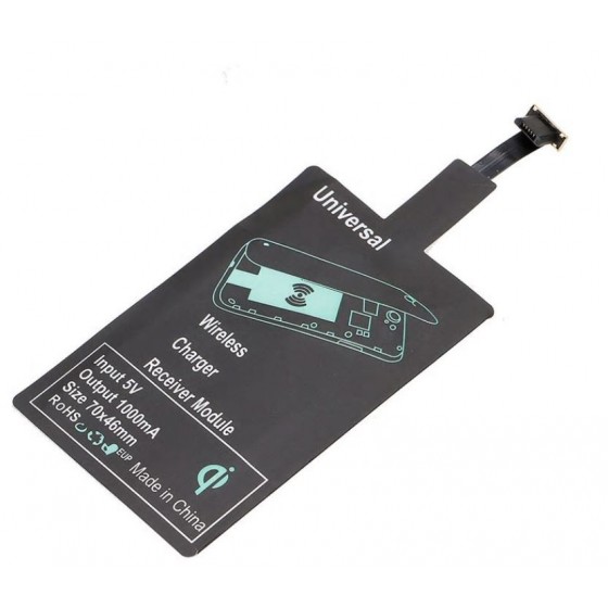 Récepteur de charge sans fil avec Patch de réception pour téléphones Micro USB Type A