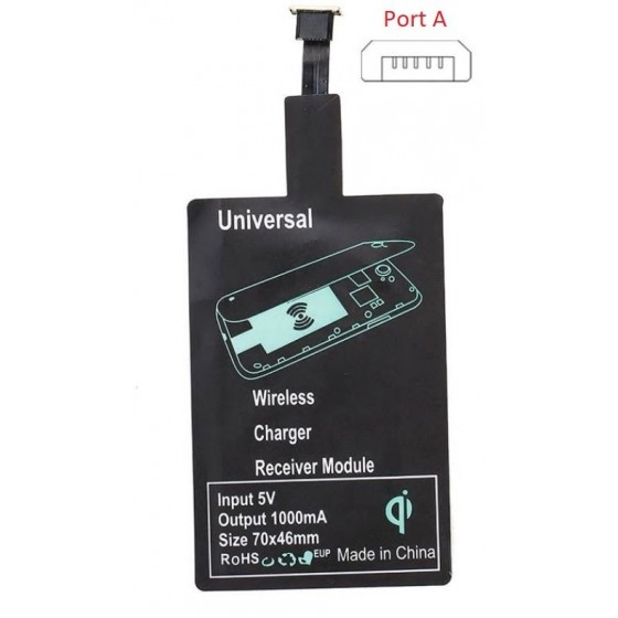 Récepteur de charge sans fil Micro USB Type A