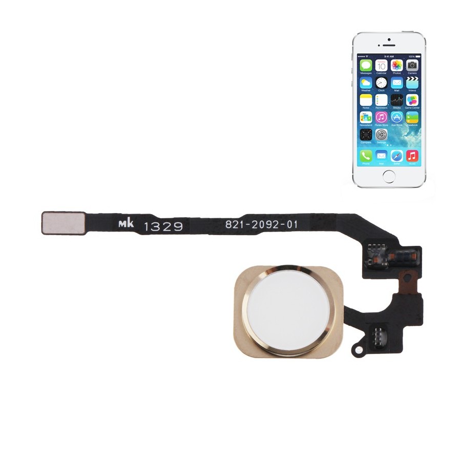 Bouton Home OR + Nappe complet - iPhone 5S**