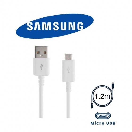 Câble Samsung Micro-USB EP-DG925UWE 1.2M. Blanc