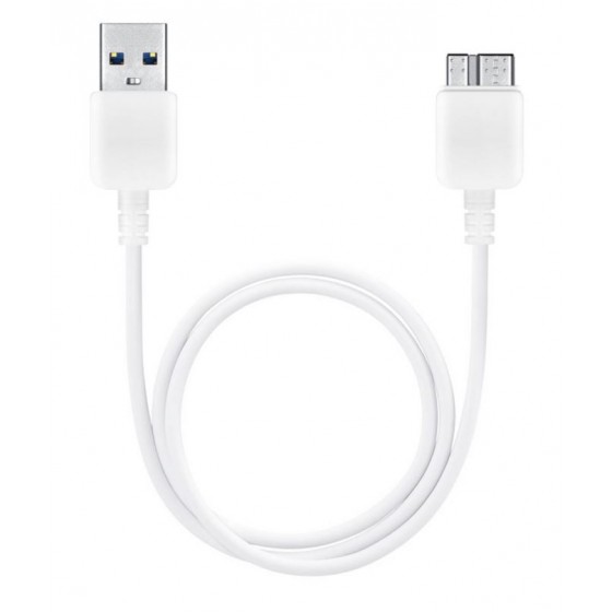 Câble USB 3.0 pour Samsung Galaxy Note 3 et Galaxy S5 1,5 m Blanc