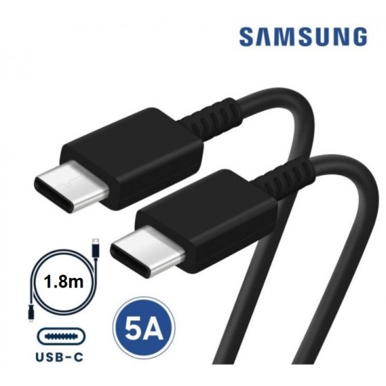 Câble Samsung Type-C vers Type-C 5A 1,8 m / EP-DX510JBE, Noir