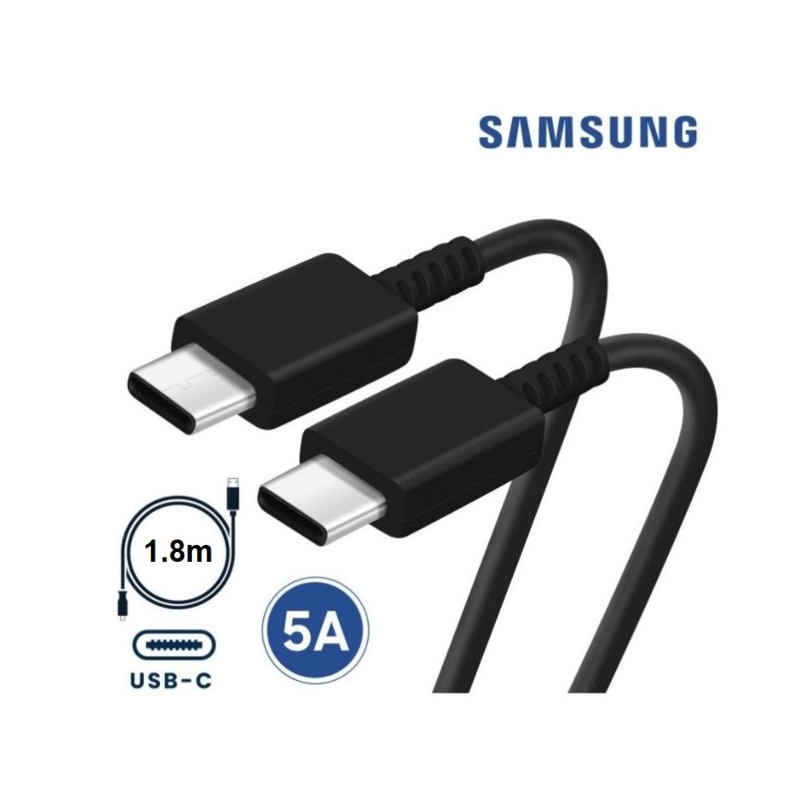 Câble de données Samsung Type C / Type C 5A 1,8 m / EP-DX510JBE, noir