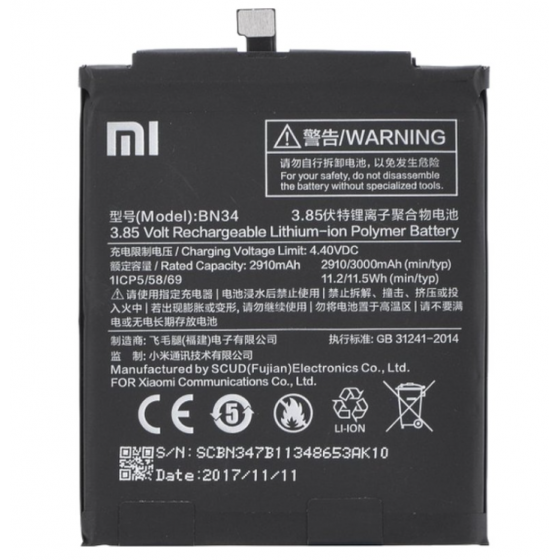 BN34. Batterie Xiaomi Redmi 5A