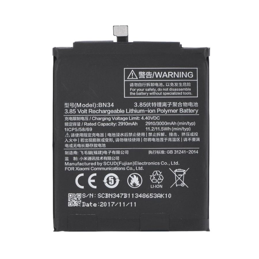 BN34. Batterie Générique Xiaomi Redmi 5A