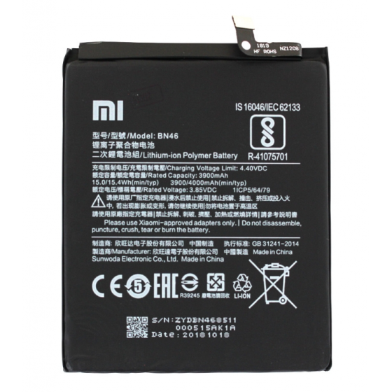 BN46. Batterie Xiaomi Redmi Note 6 / 8 / 8T, Redmi 7