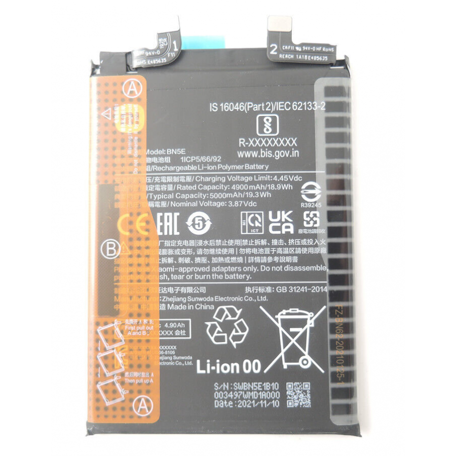 BN5E. Batterie Xiaomi Redmi Note 11 Pro / Poco X4 Pro